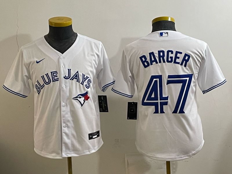 Youth 2025 Toronto Blue Jays #47 Barger white Game Nike MLB Jersey style 001